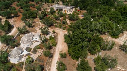 La villa vista con il drone di Perle di Puglia
