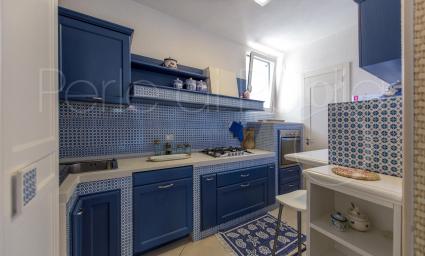 the colorful kitchen in Mediterranean style