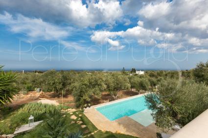 The panoramic view from the villa